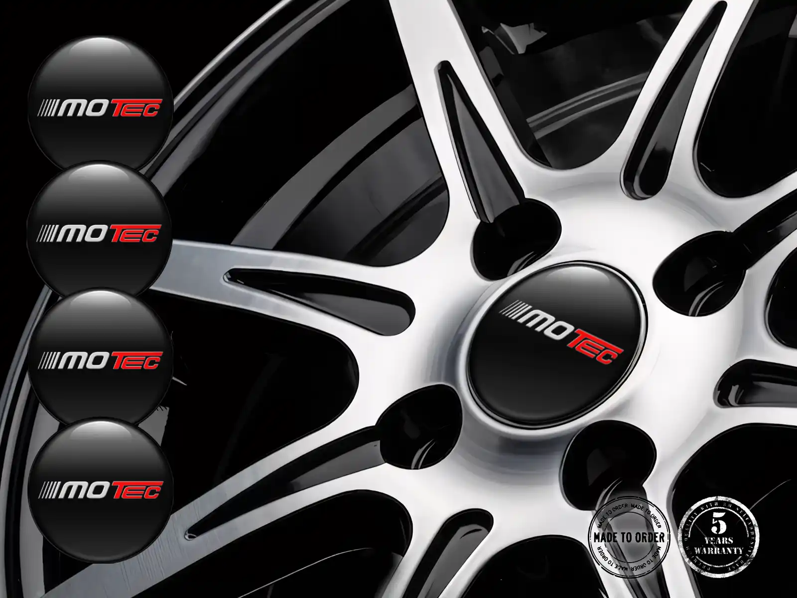 Motec Wheel Sticker Logo Resin Domed Design